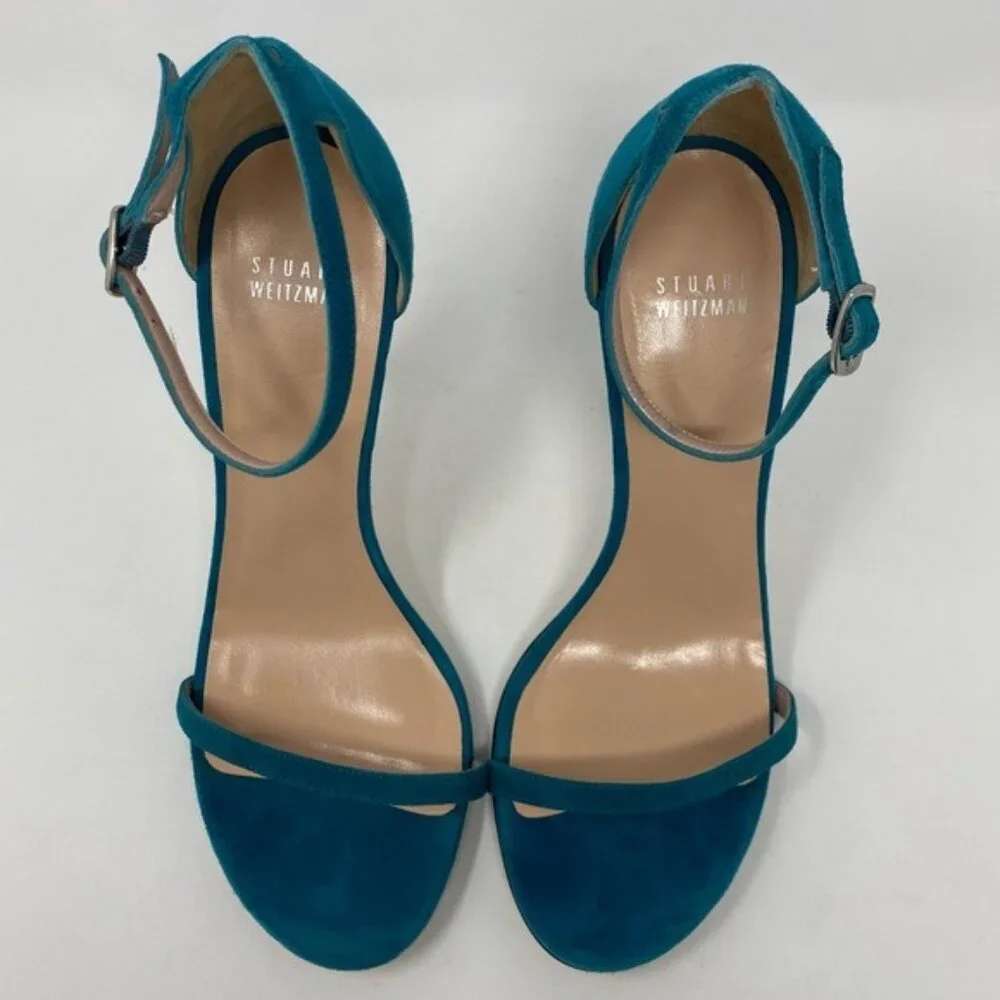 Stuart Weitzman Suede Ankle-Strap Sandals size 9